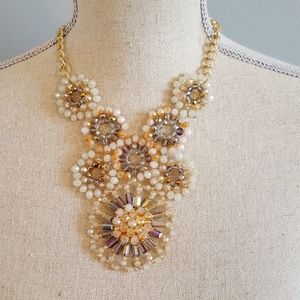 Beaded Necklace with Gold-tone Chain